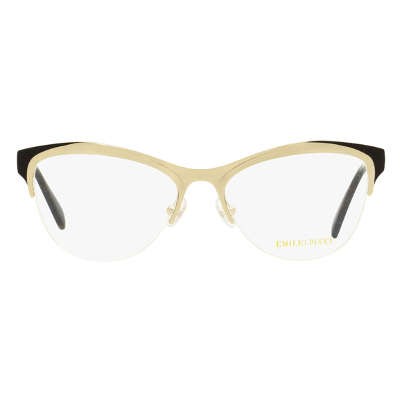 Emilio Pucci Oval Eyeglasses EP5073 028 Gold/White 53mm 5073 - Picture 2 of 2